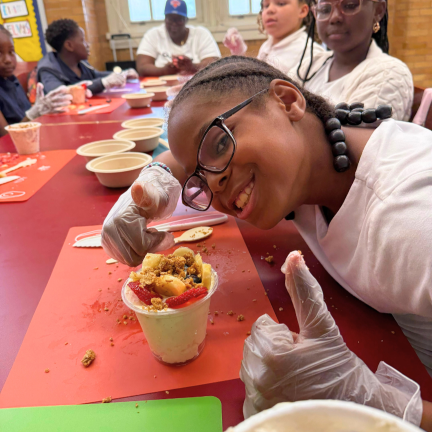Grades 6-8 students taking part in Food Explorers