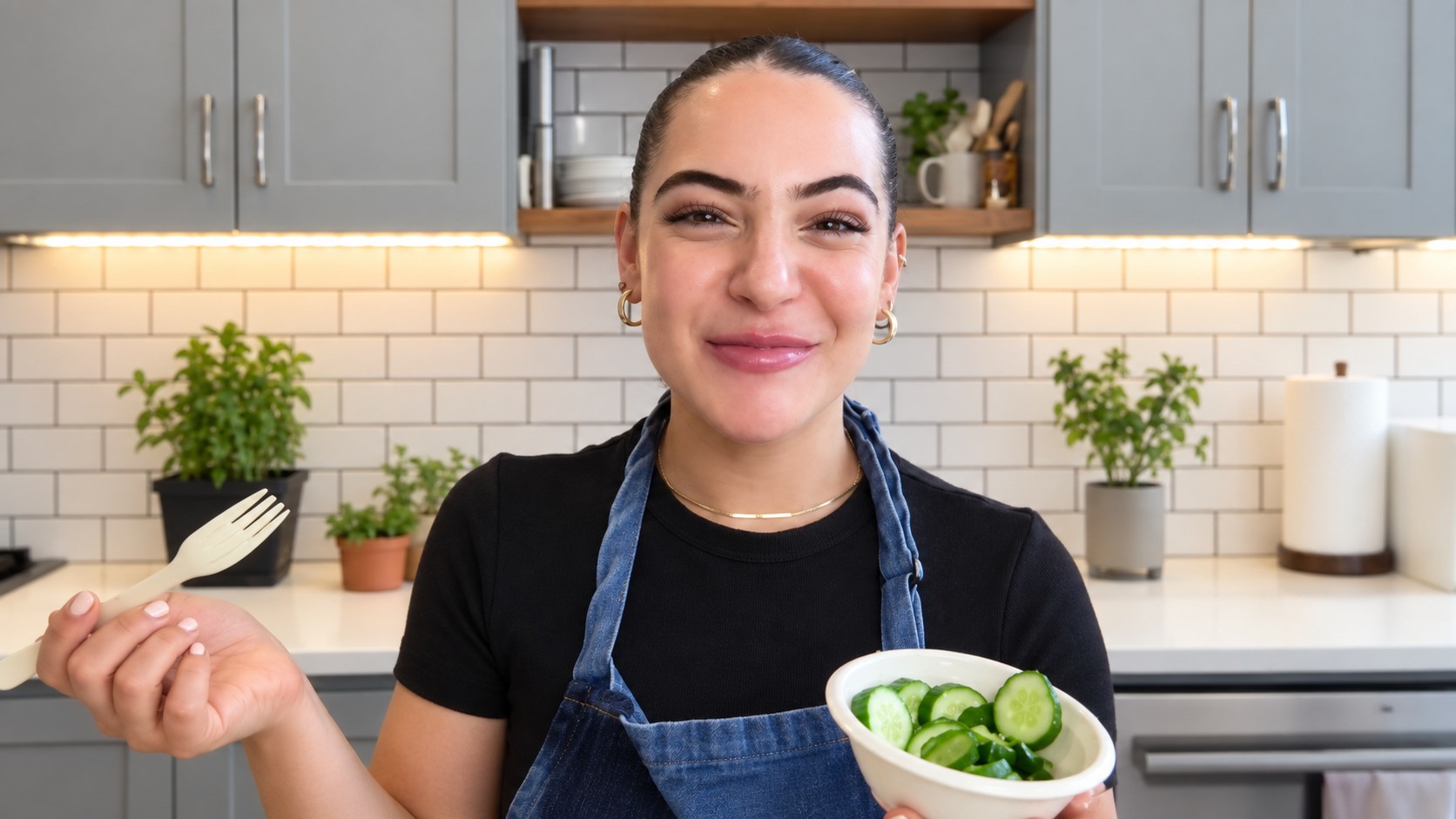 Chef Anastasia leading a live virtual Professional Development workshop