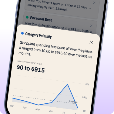 Rules-based insights in the DollarWise app