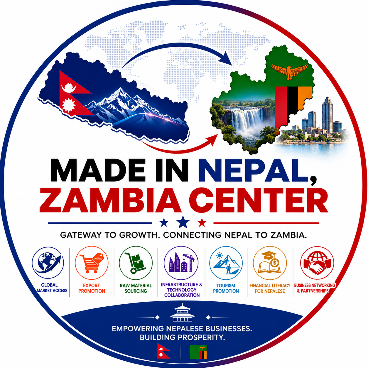 Made in Nepal, Zambia Center logo