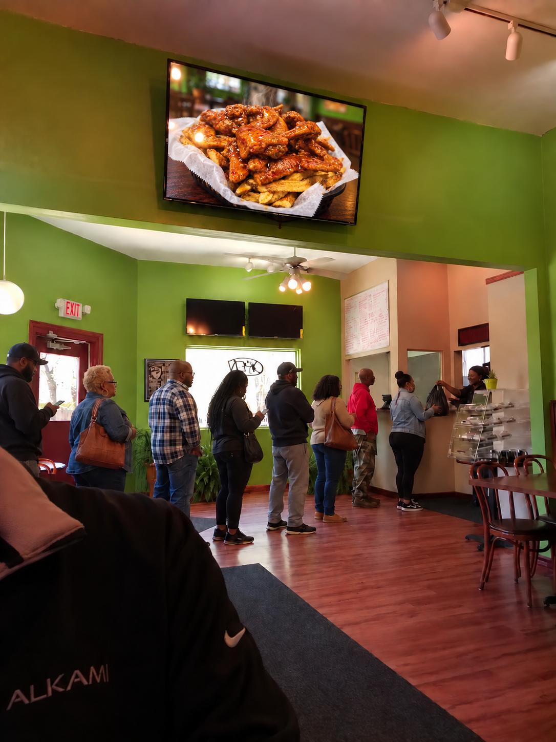 The Clay family in the Pee Wee's Soul Food kitchen