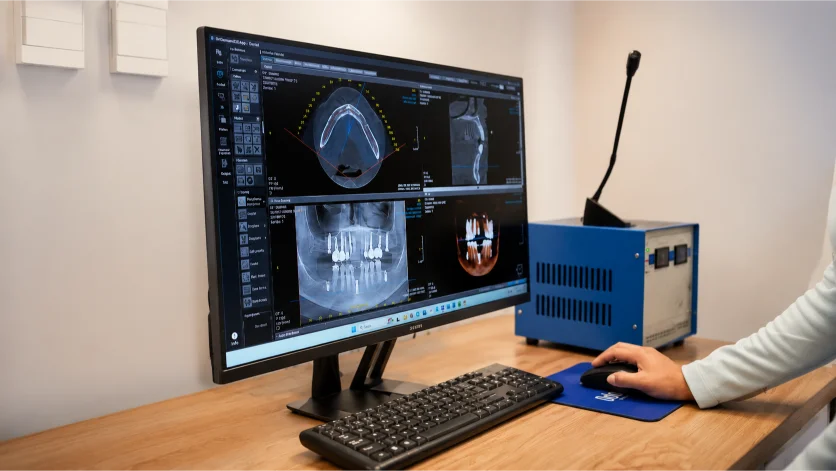 Tomografía 3D de estructura ósea y nervios