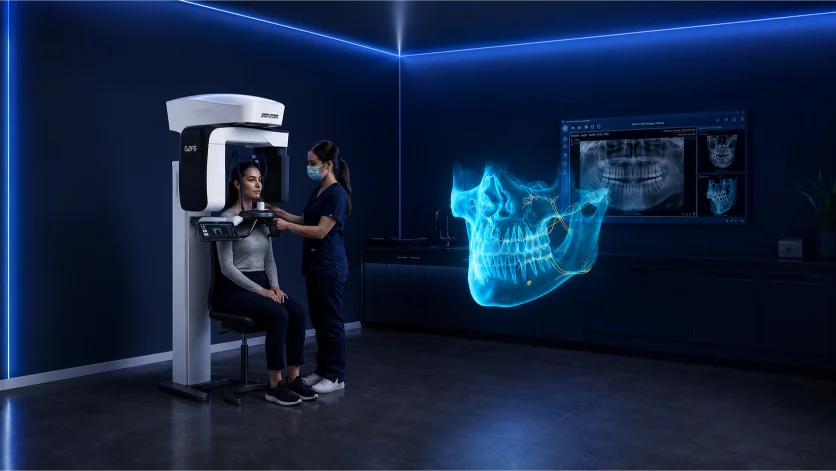 Equipo de tomografía 3D CBCT en clínica dental