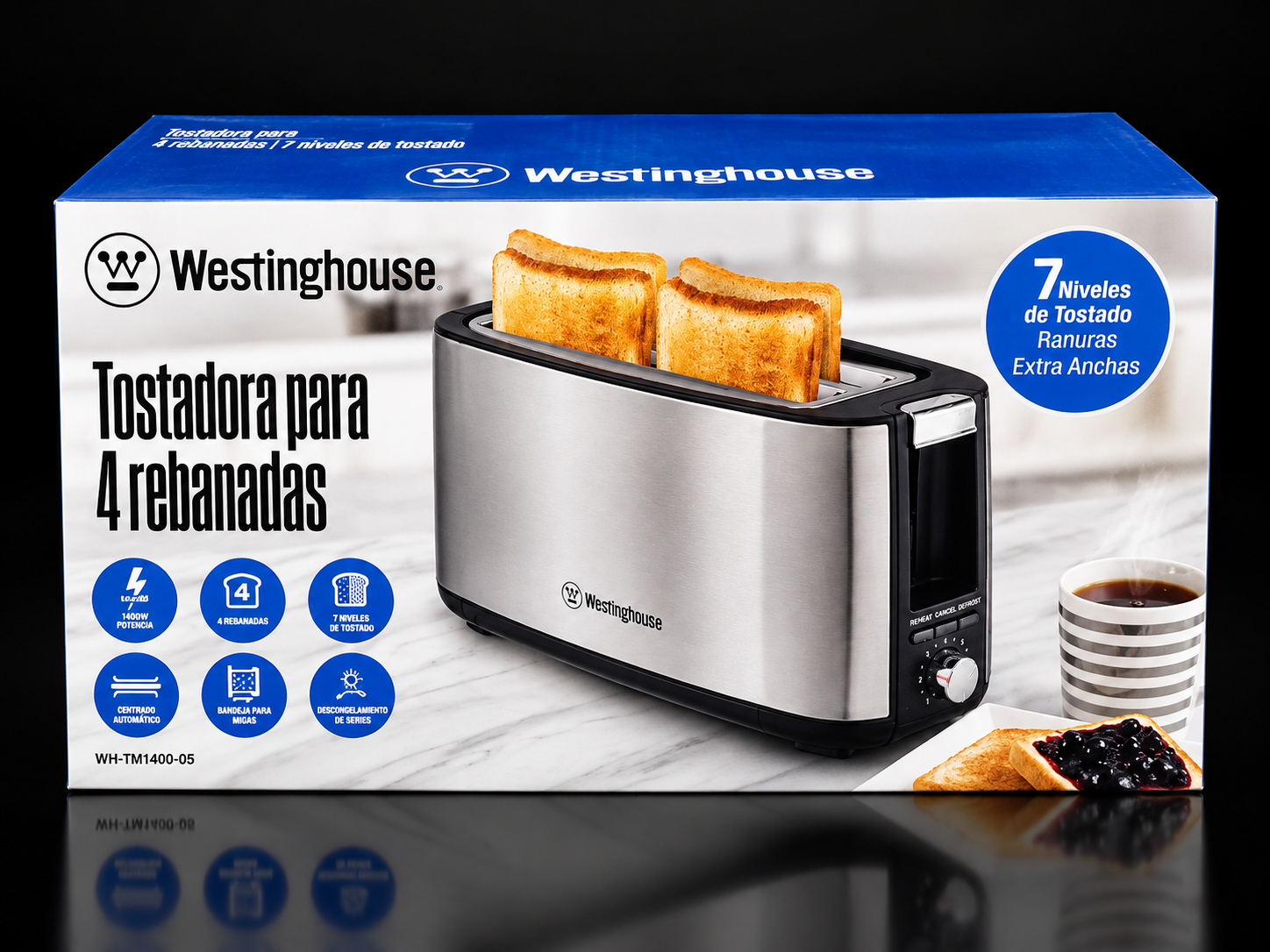 TOSTADORA WESTINGHOUSE LARGA WH-TM1400-05