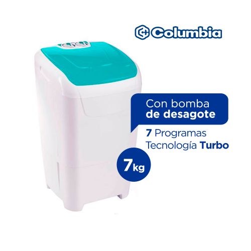 LAVARROPAS COLUMBIA LSC7001 7KG C/ BOMBA DESAGOTE