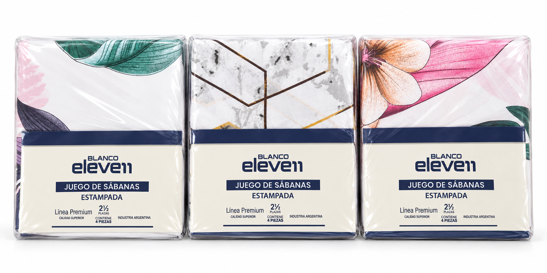 SABANA ESTAMPADO BLANCO ELEVEN 2 1/2(COLOR VAR)
