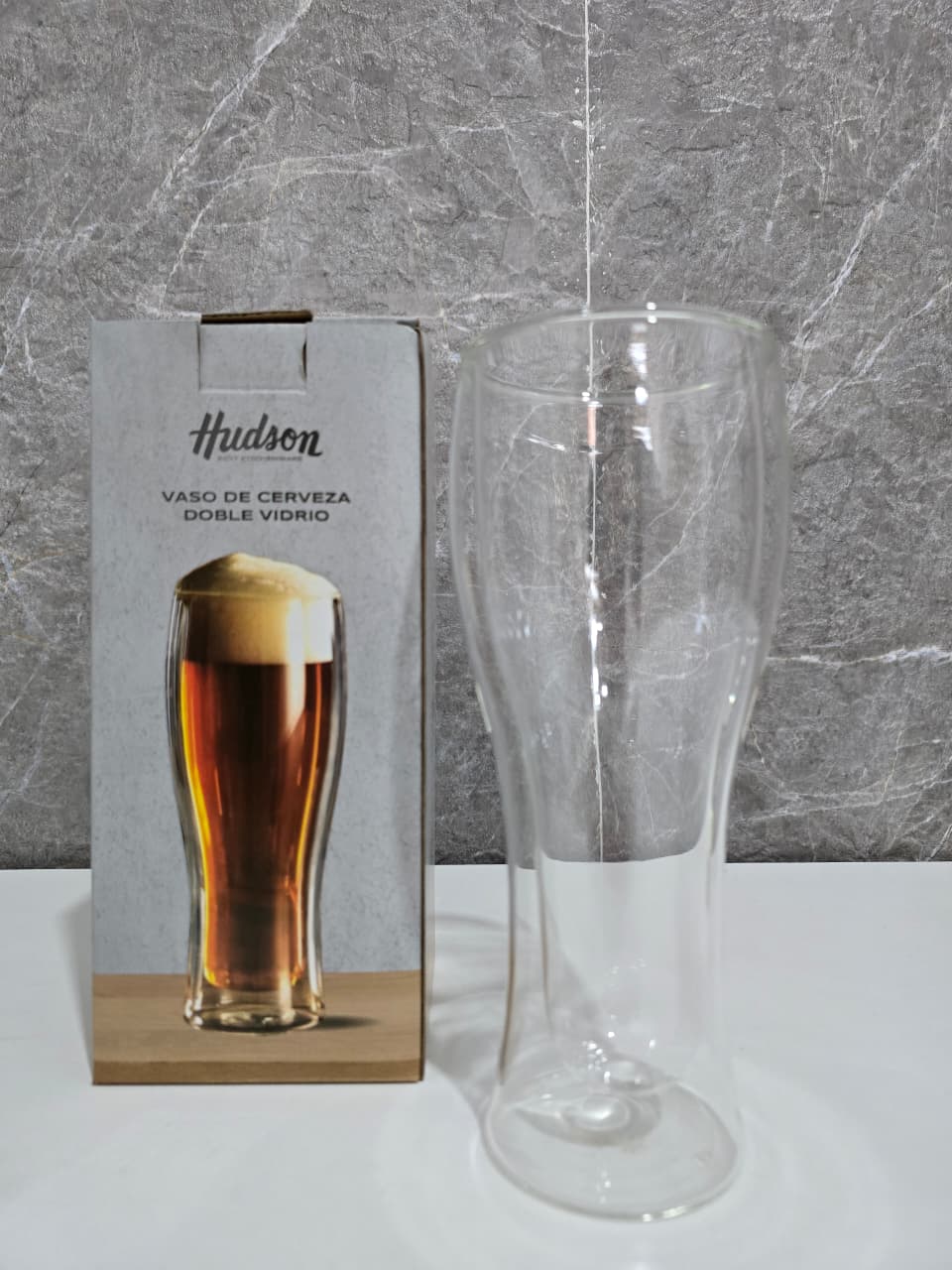 VASO HUDSON DE CERVEZA CON DOBLE VIDRIO DWG07