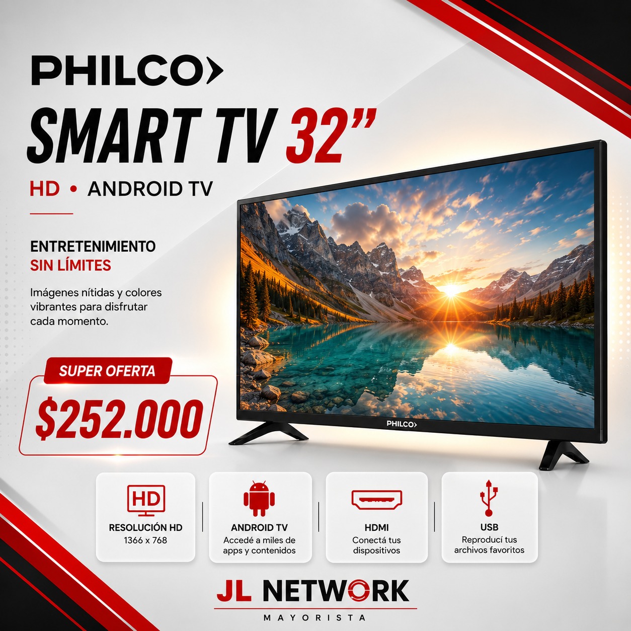SMART TV PHILCO 32' ANDROID TV