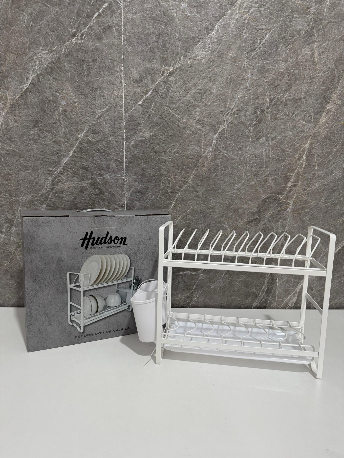 SECAPLATOS HUDSON 2 PISOS BLANCO SP15-8388
