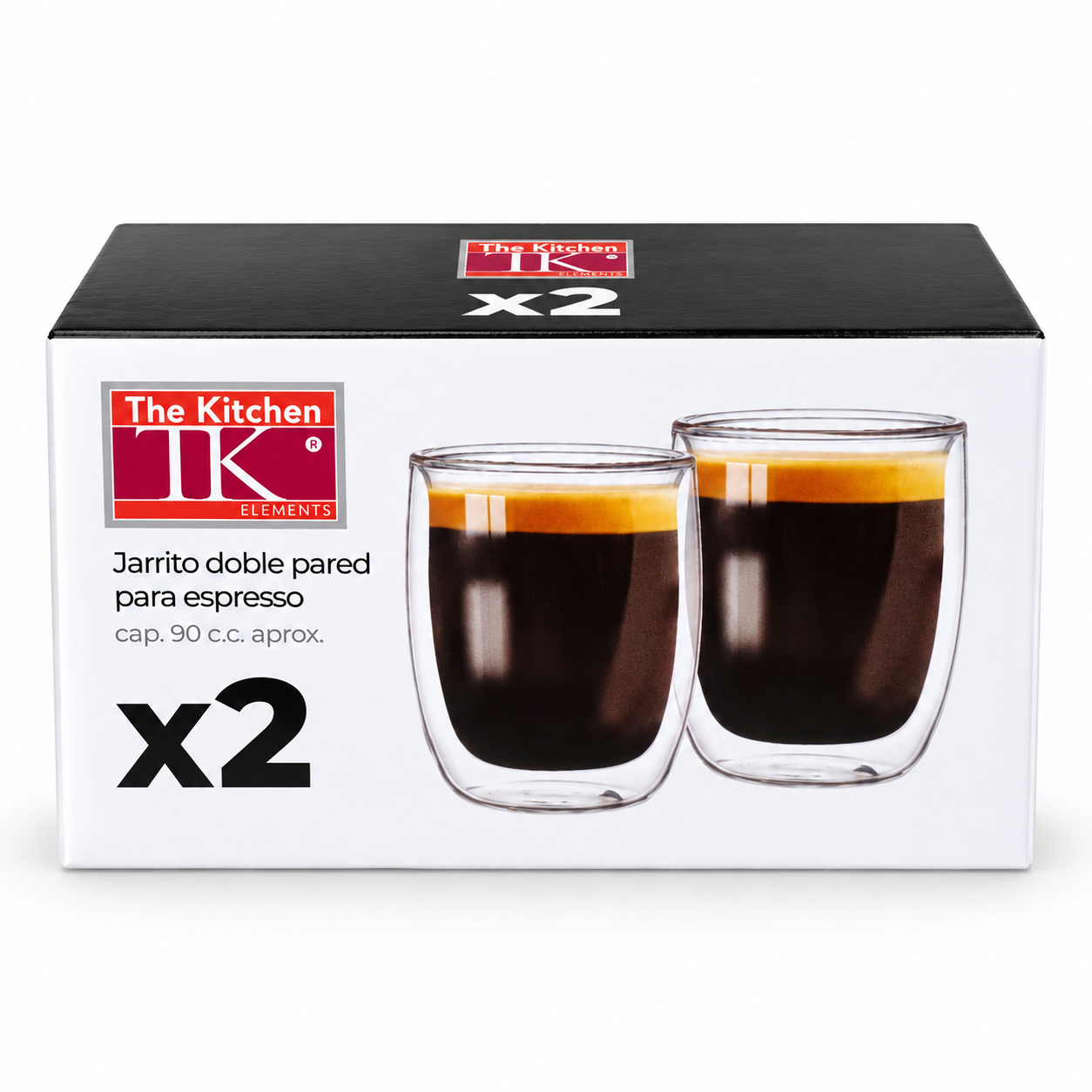 SET X2 JARROS P/EXPRESO VIDRIO DOBLE DG507