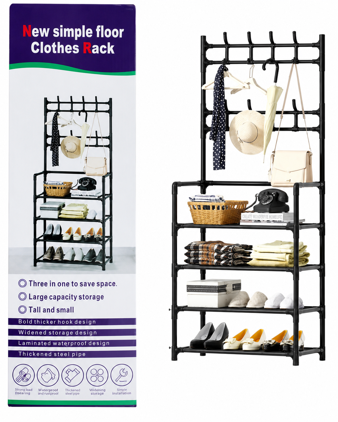 ORGANIZADOR DE PRENDAS BLACK HOG0147NEG
