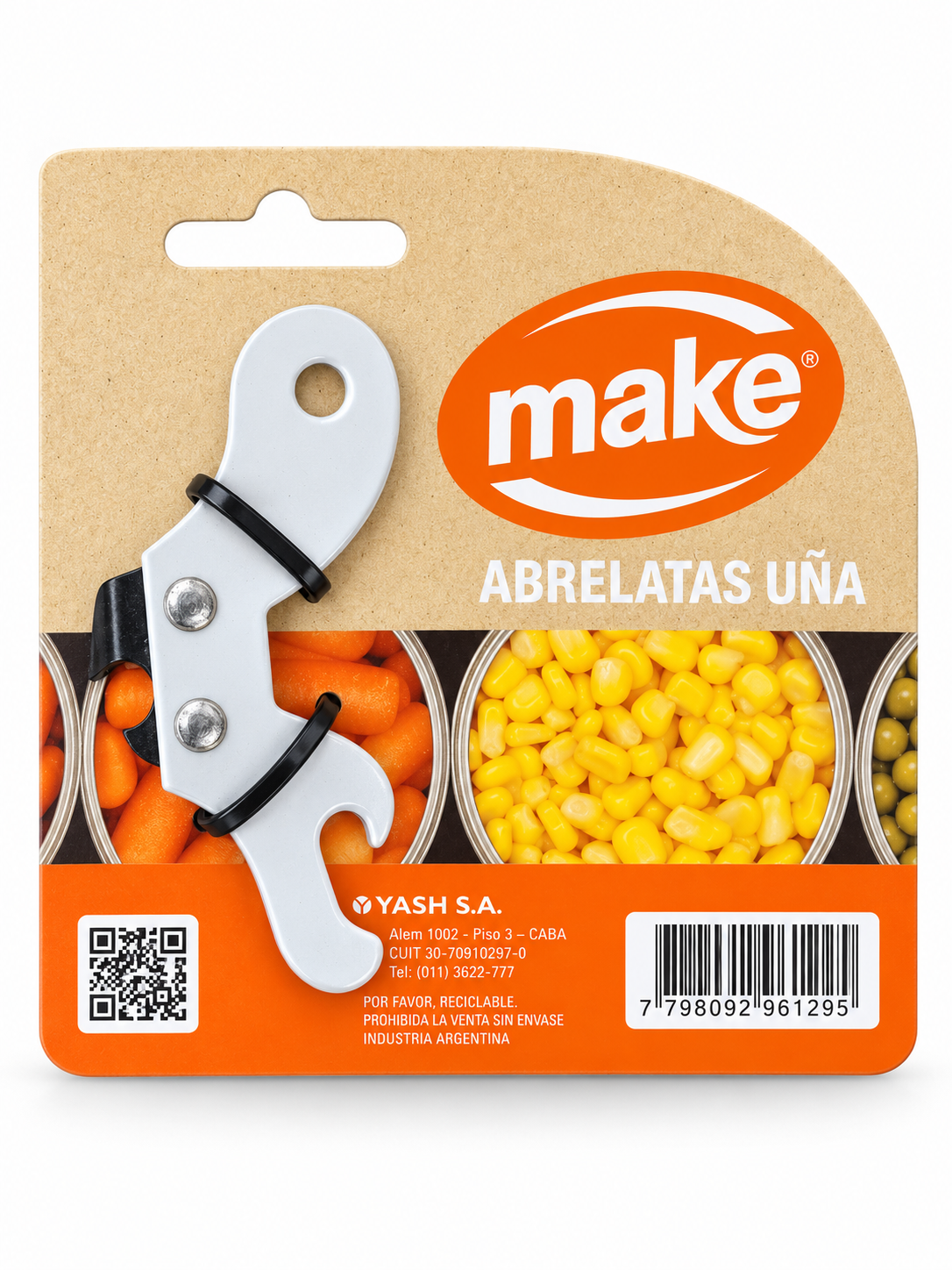 ABRE LATAS DOBLE UÑA MAKE