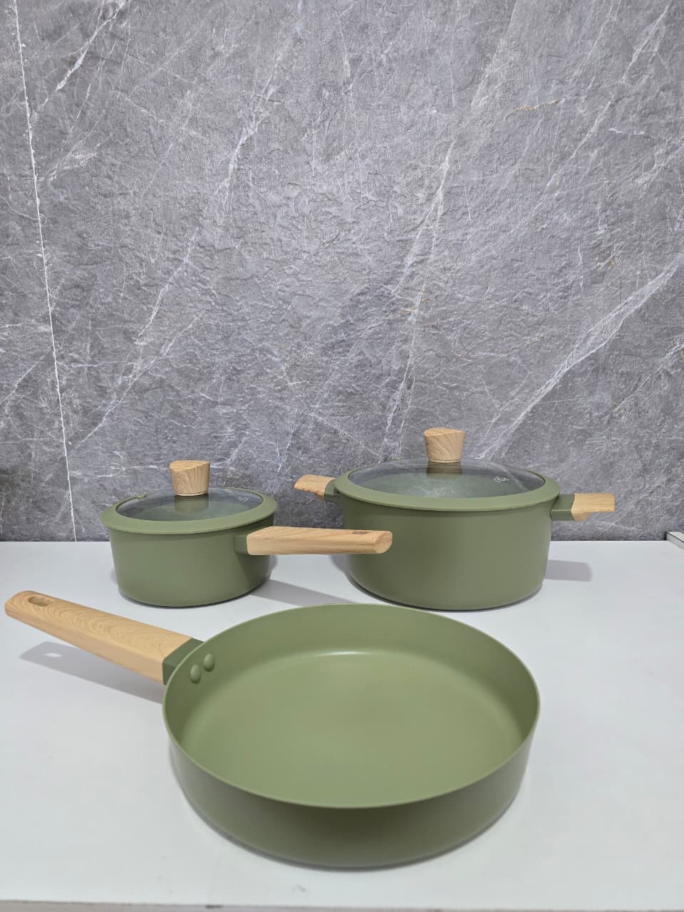 BATERIA DE COCINA HUDSON OLIVE ALUMINIO OLI01