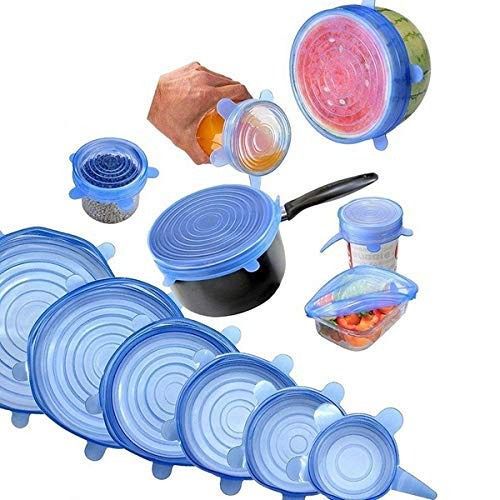 TAPAS DE SILICONA x6 DISTINTOS TAMAÑOS