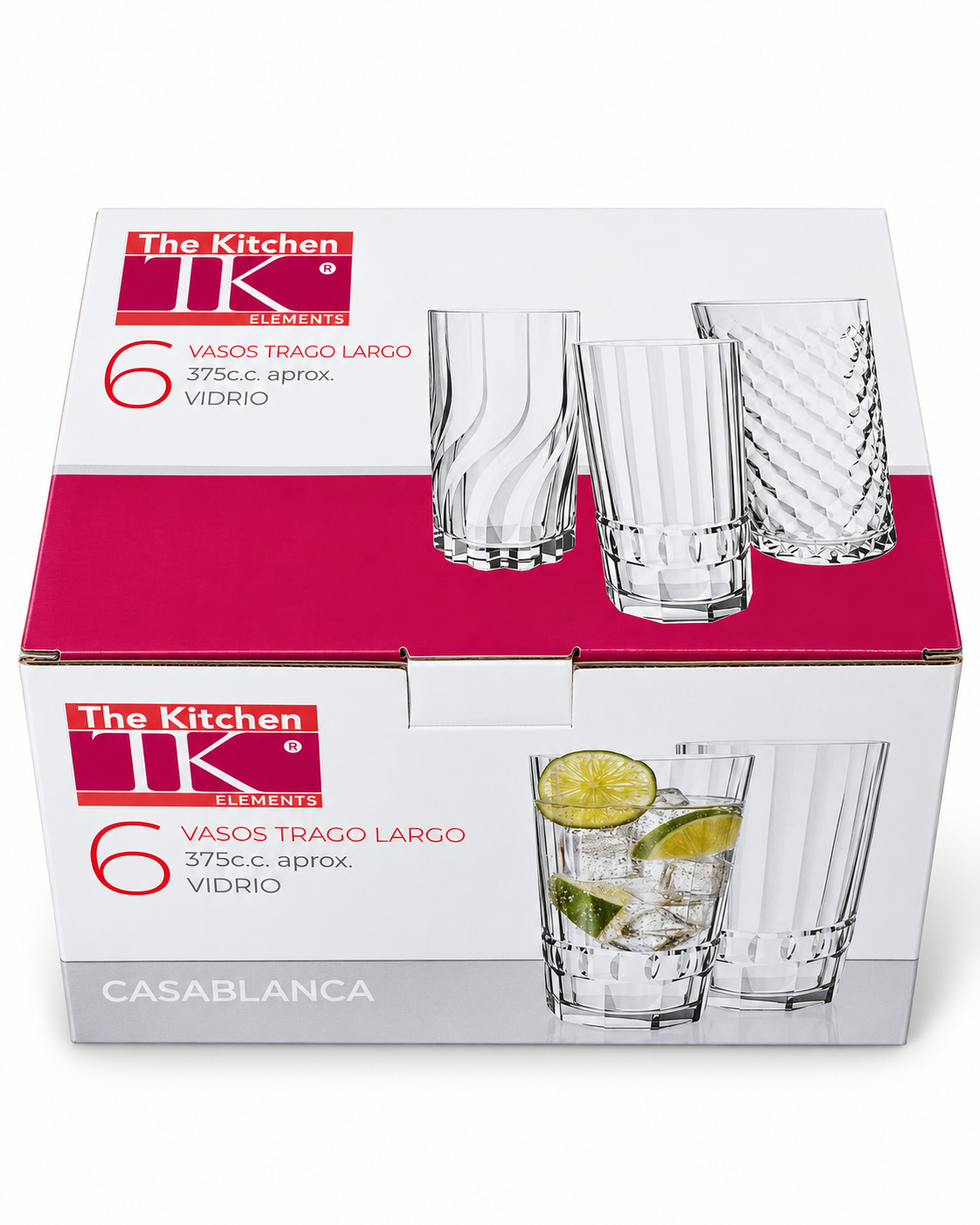 SET X6 VASOS TRAGO LARGO ESTAMBUL 375CC K80966LA