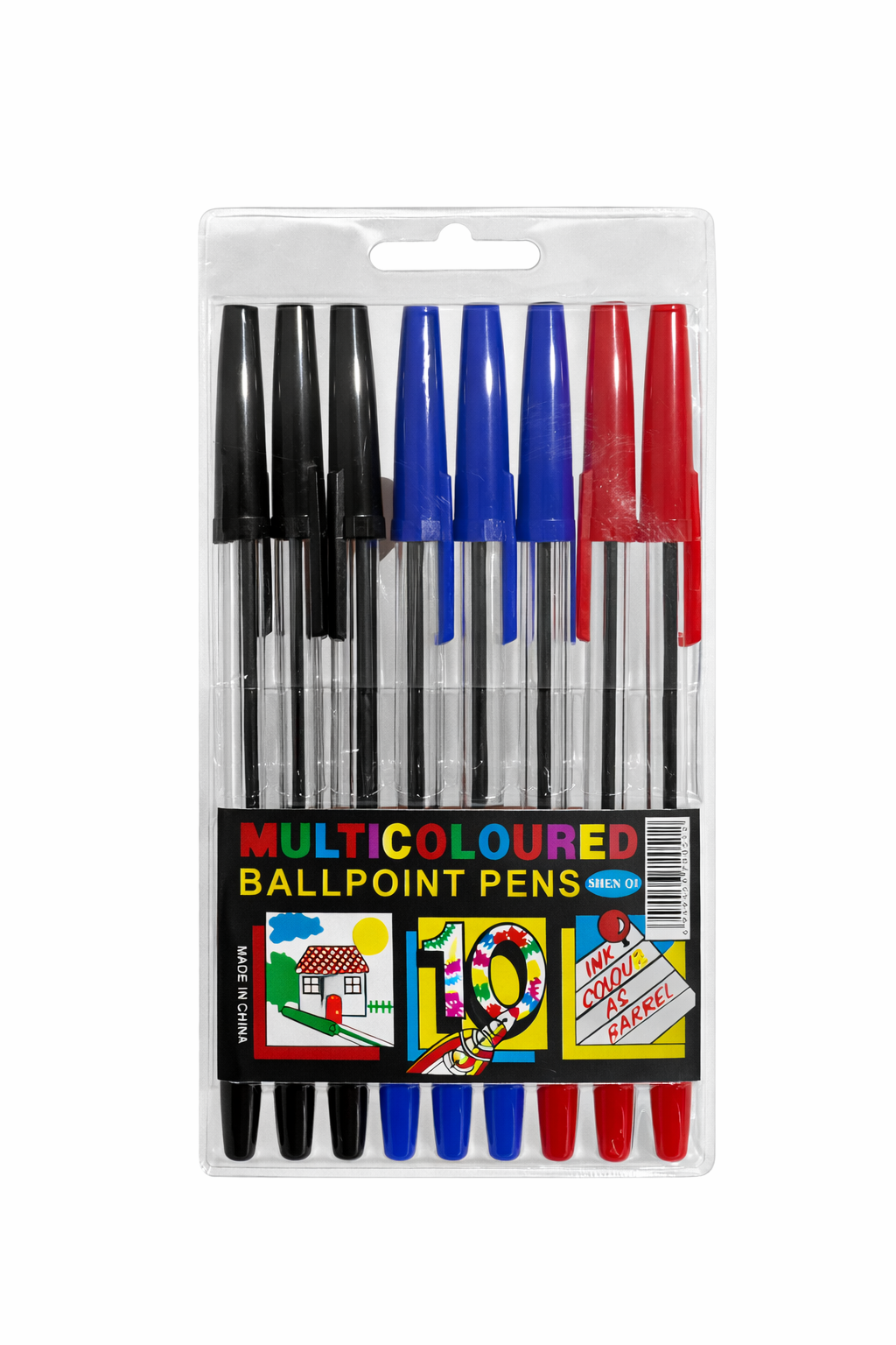 KIT DE 10PCS DE LAPICERAS DE 3 COLORES G091