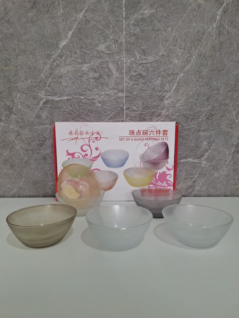 SET DE 6 BOWLS DE CRISTAL VV-H