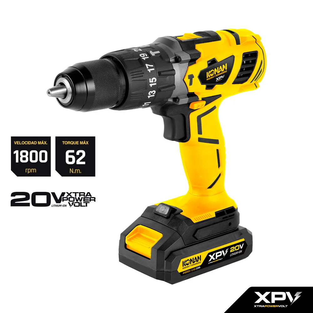 TALADRO DE IMPACTO A BATERIA KONAN #KM1320VT