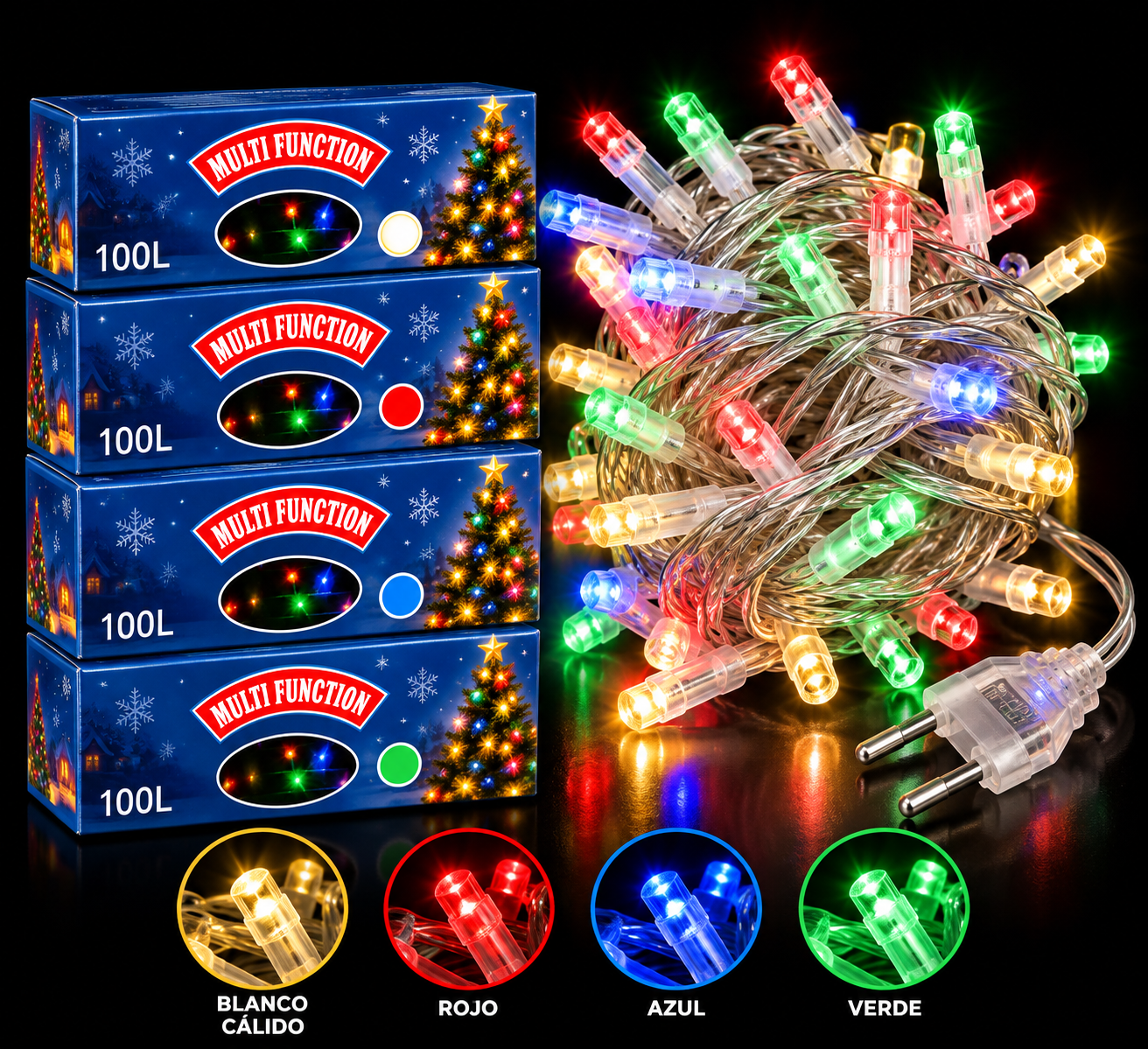 LUZ DE NAVIDAD 100LED NAV003/004/005/006
