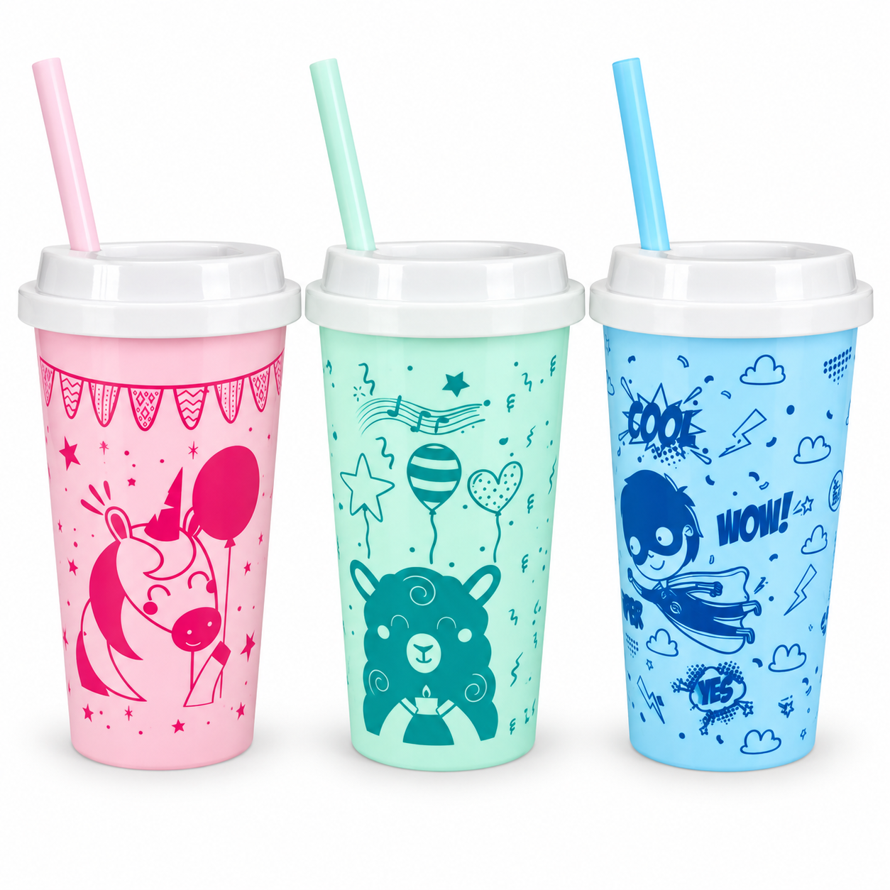VASO FIESTA 500ML C/ SORBETE