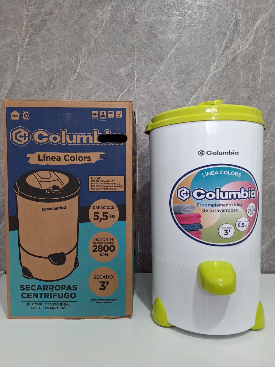 SECARROPAS COLUMBIA 5.5KG 2800RPM