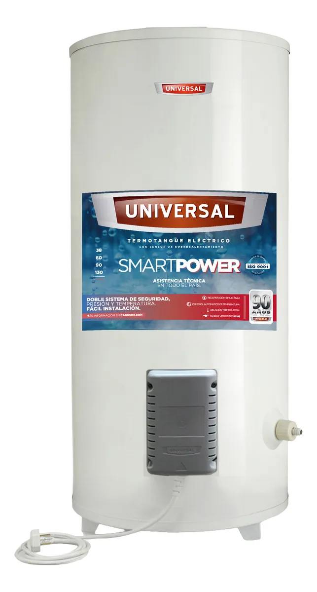 TERMOTANQUE ELECTRICO UNIVERSAL 90 LITROS