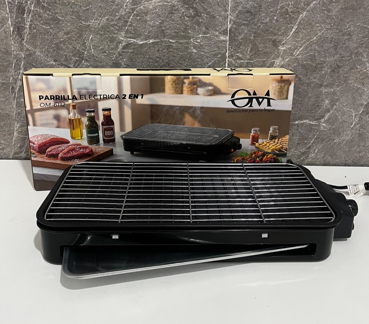 PARRILLA ELECTRICA 2 EN 1 OM-6112