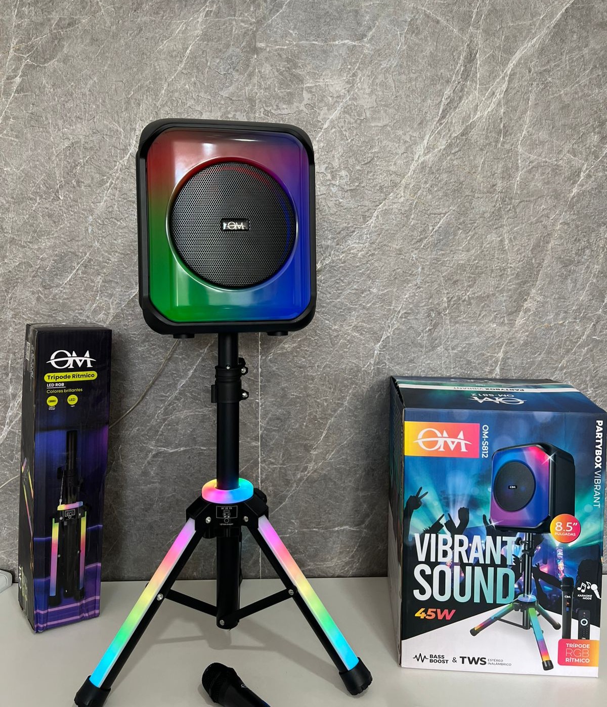 PARLANTE OM 8 OM-S812 CON TRIPODE