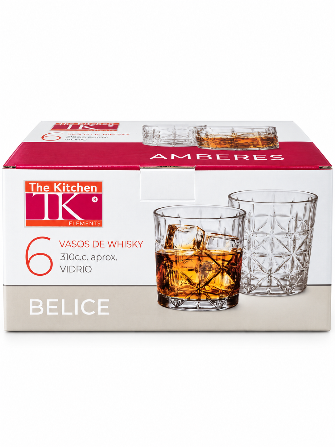 SET X6 VASO WISKY 333CC