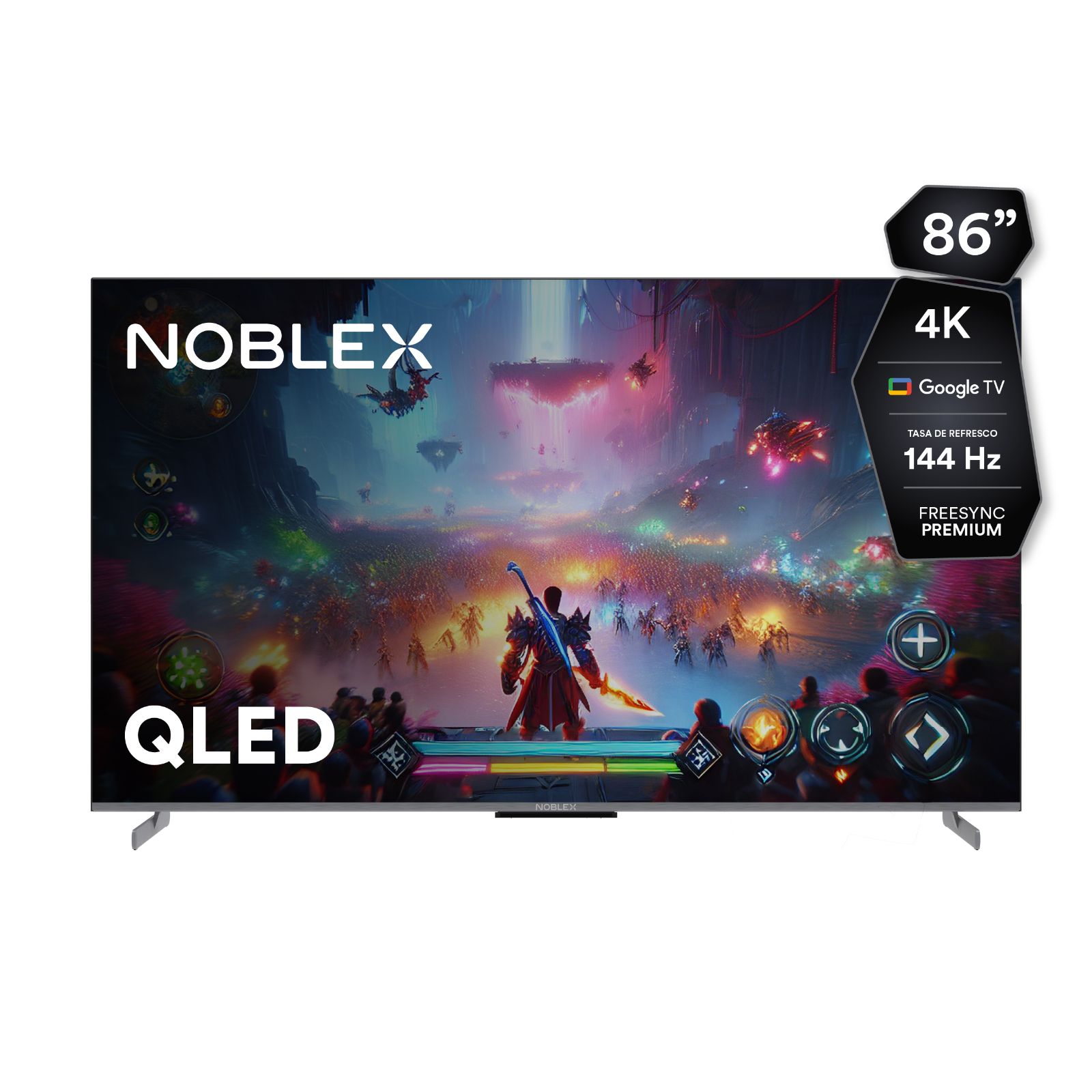 SMART TV NOBLEX 86' 4K QLED 144HZ GOOGLE TV