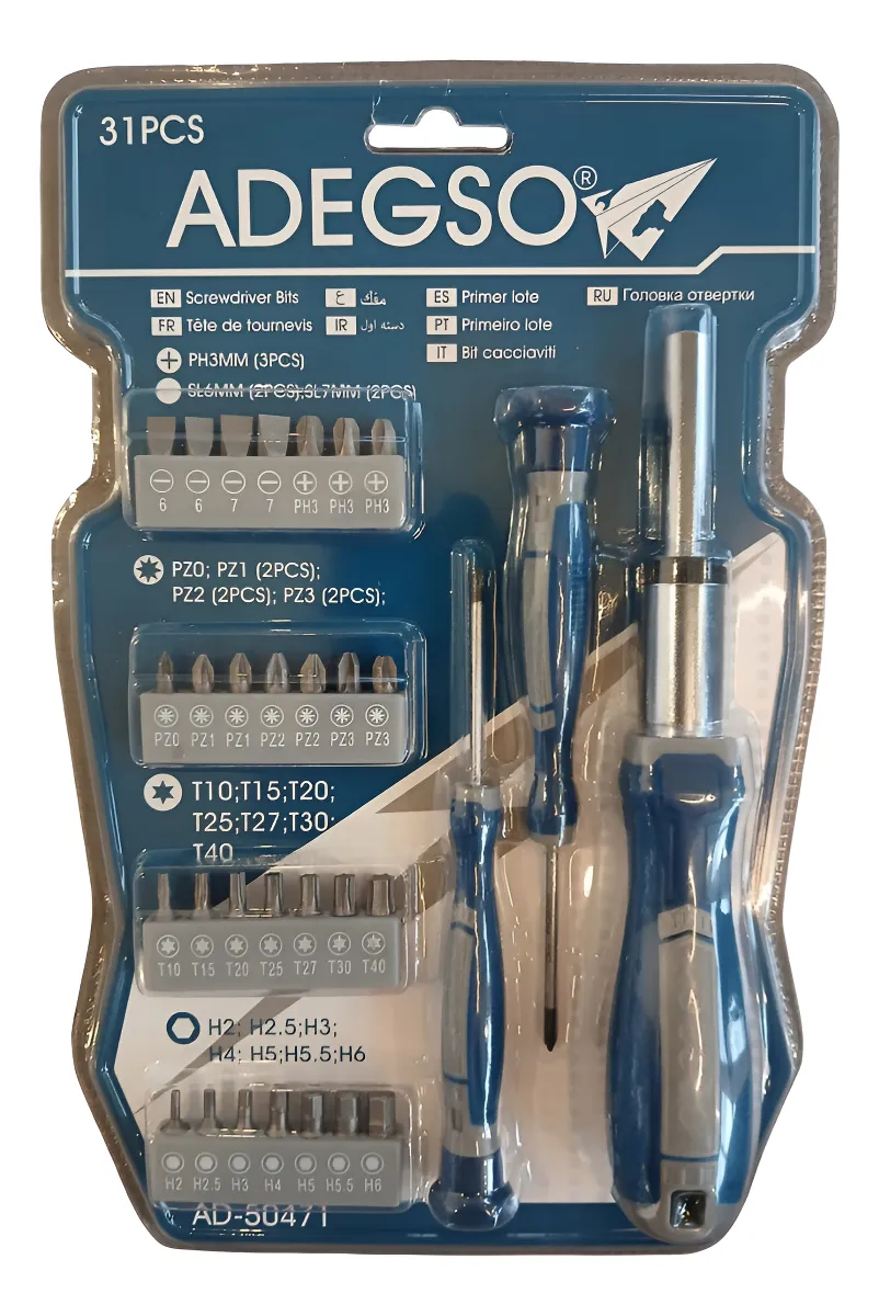 SET DESTORNILLADOR 31PCS AD-50471