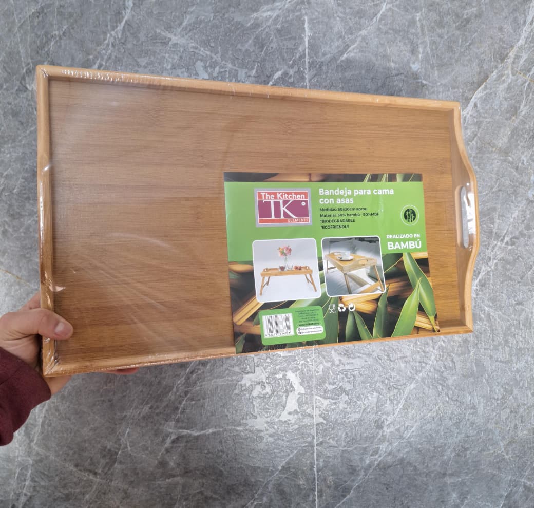 BANDEJA PARA CAMA 50X30CM DE BAMBU CH24-35733