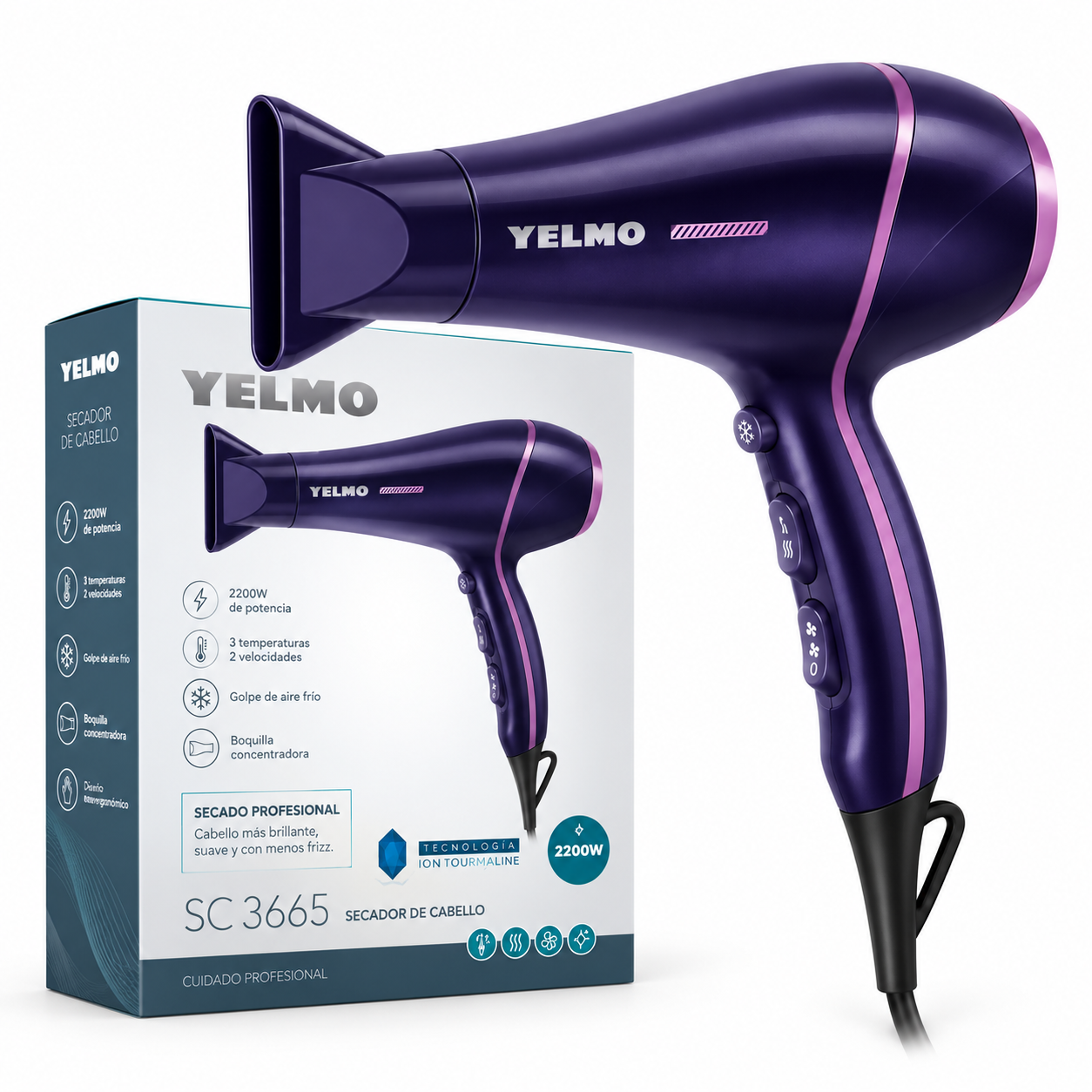 SECADOR DE PELO YEMO 2300W