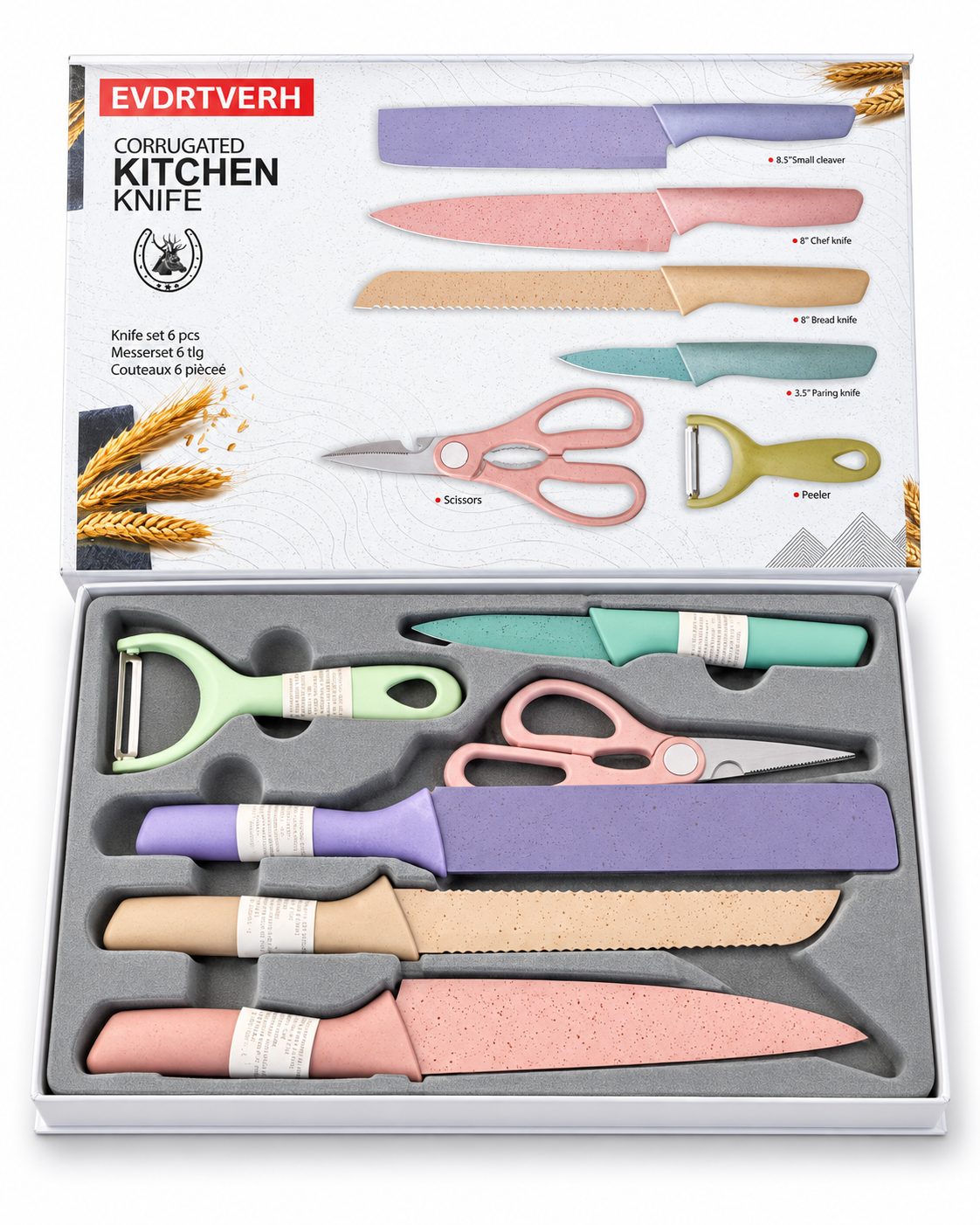 S-1150 SET DE 4 CUCHILLOS MANGO PLASTICO