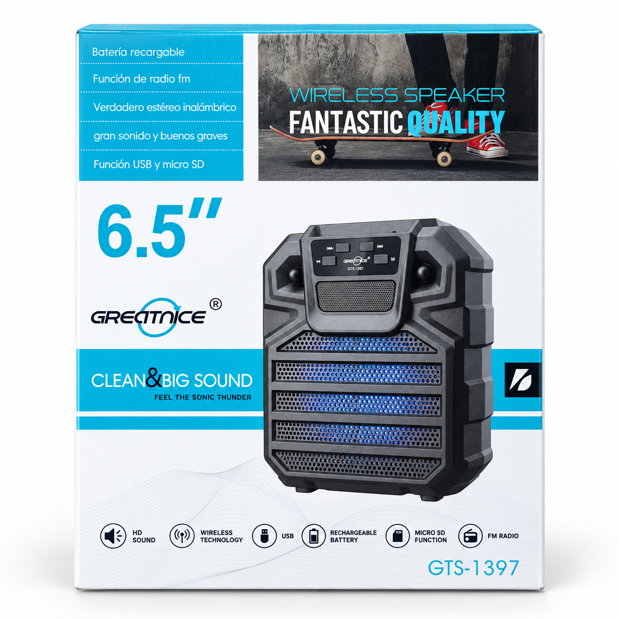 PARLANTE DE 6,5" GREATNICE GTS 1397