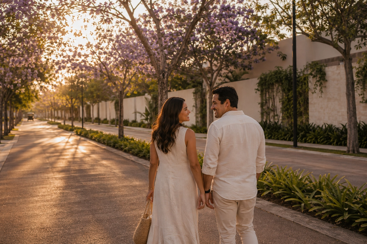 Pareja caminando en Aristea San Ignacio