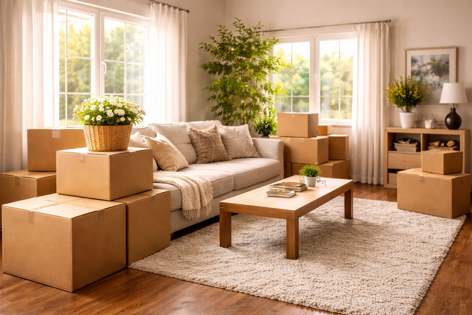homeowner reviewing plans and thinking about how downsizing will work