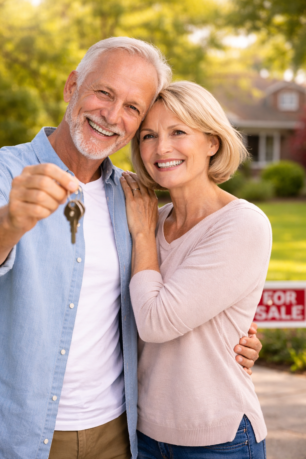 happy downsizers with keys