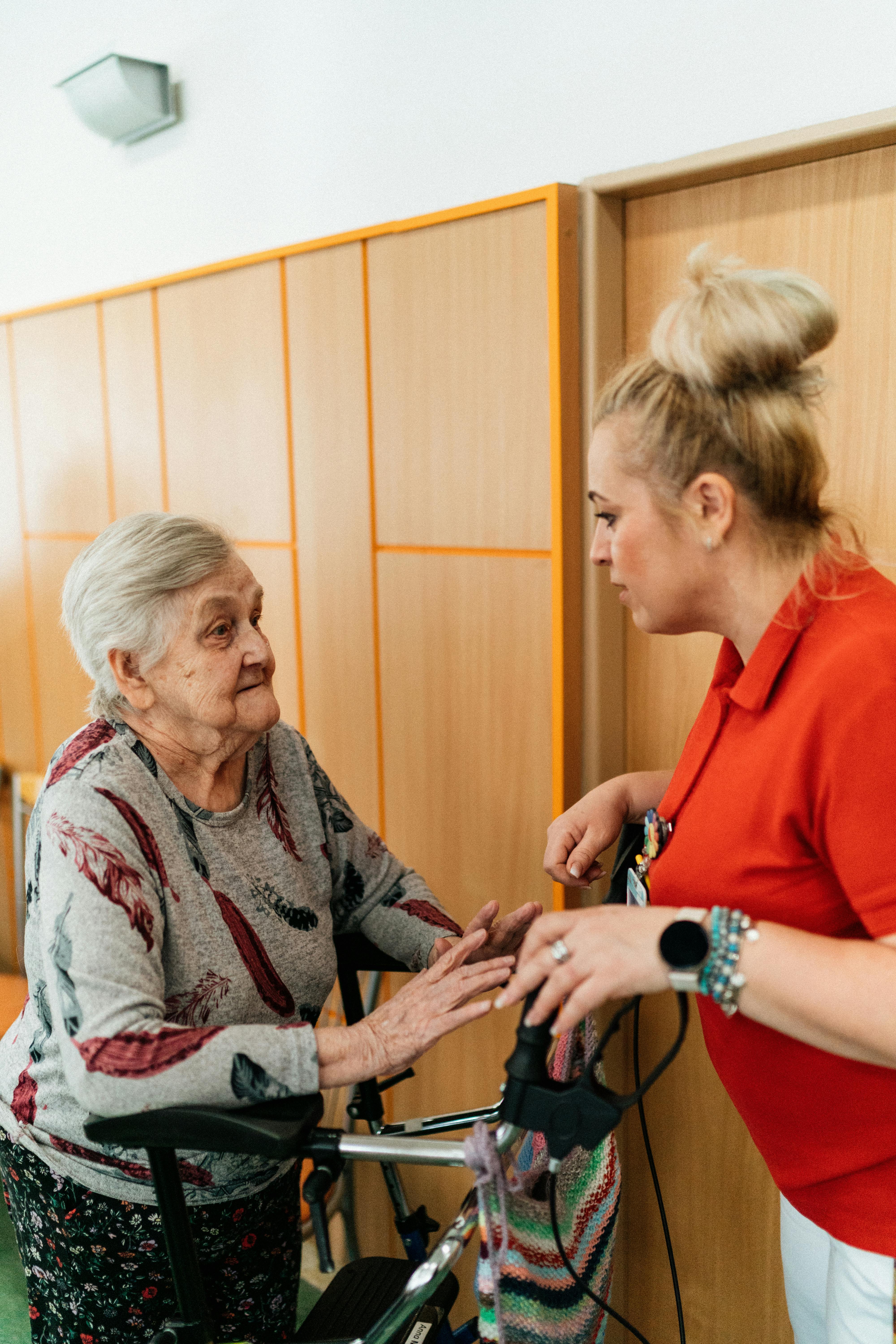 Companionship Care for Seniors — Lynda's Home Health Care, Orange County CA Compassionate companion caregiver spending quality time with an elderly client in Irvine, California — Lynda's Home Health Care