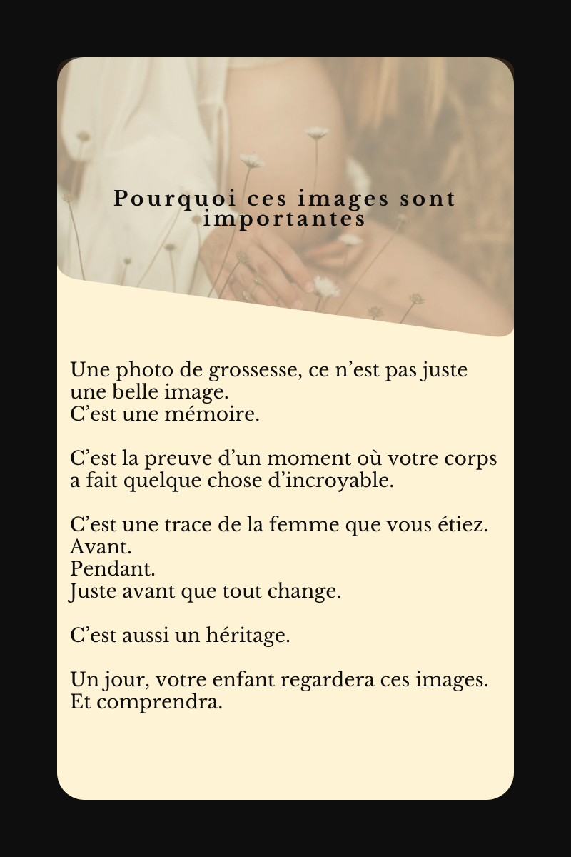 expérience photo de grossesse 
