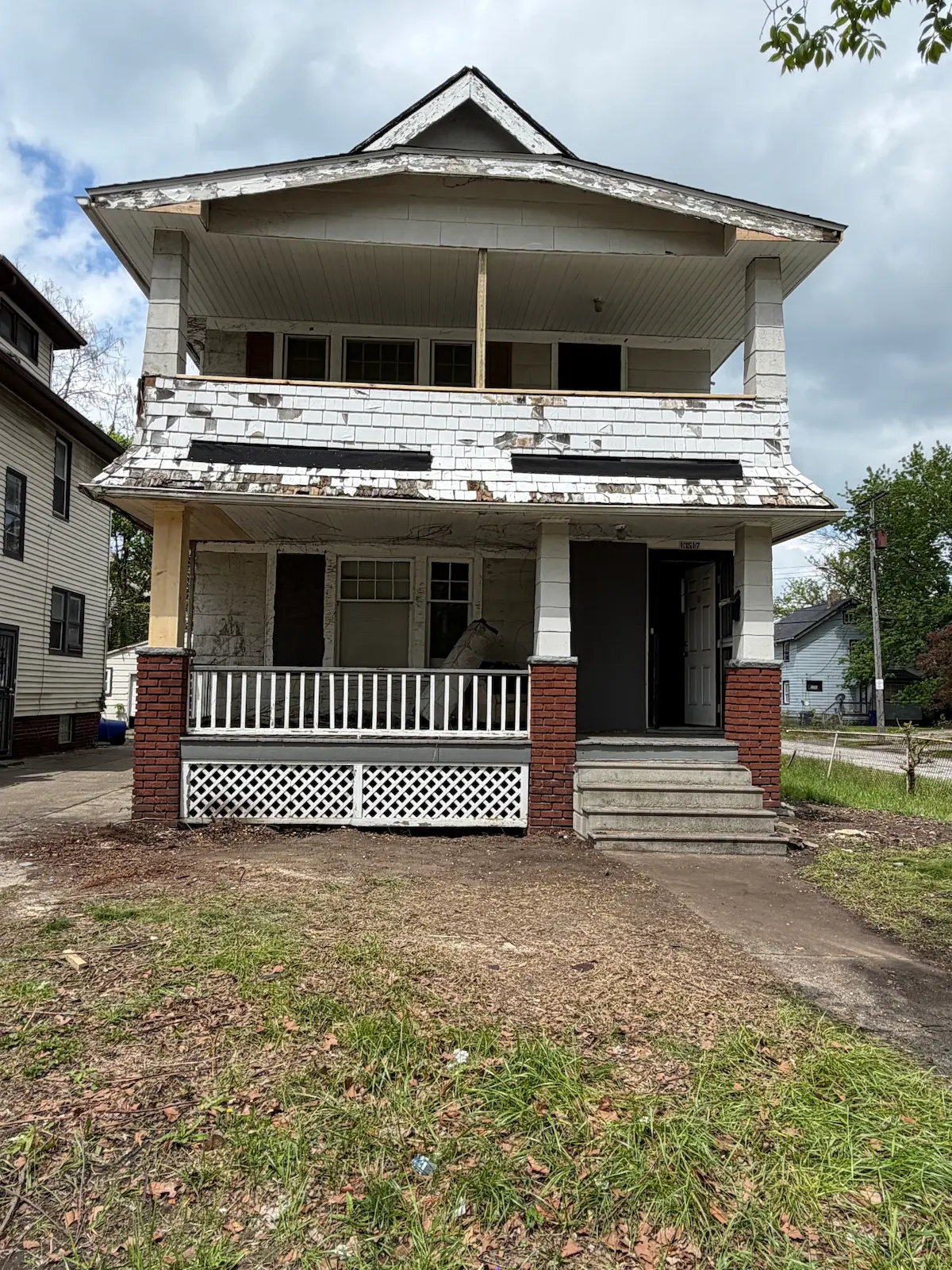 Repaired porch
