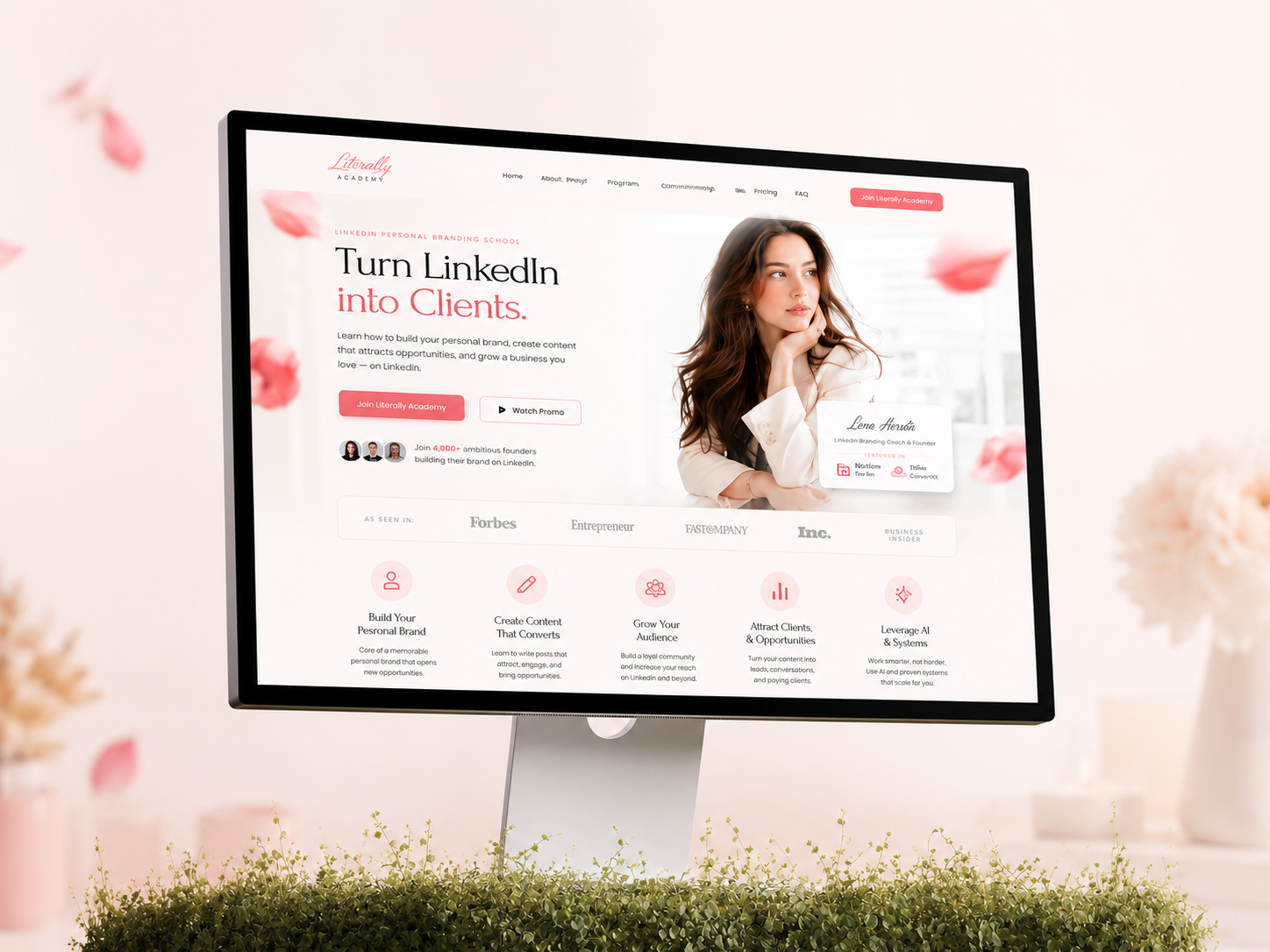 Build your personal website page, Funnels