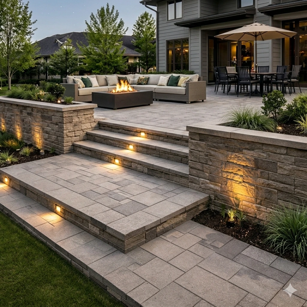 Custom paver patio and hardscape construction in Boise, Idaho