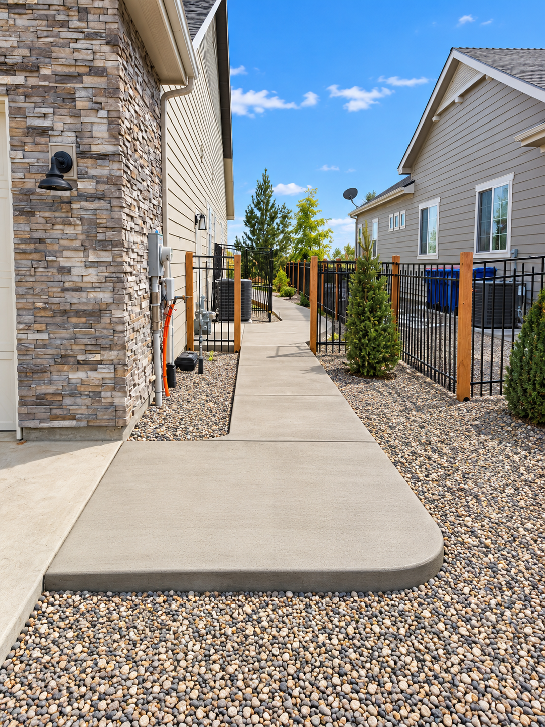 Side Yard Turned Into a Usable Walkway after completion