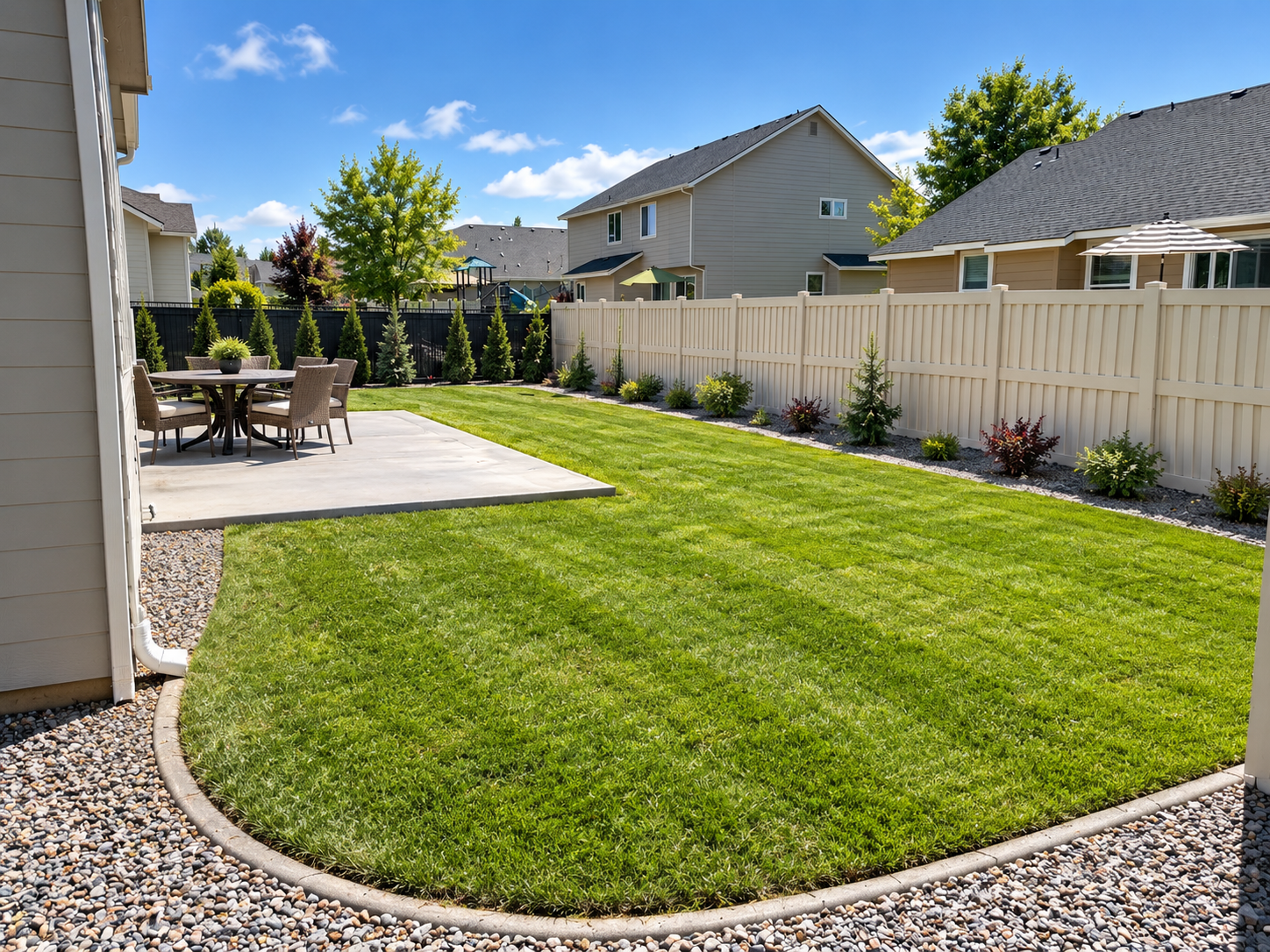 Weed Lot to Patio and Lawn after completion