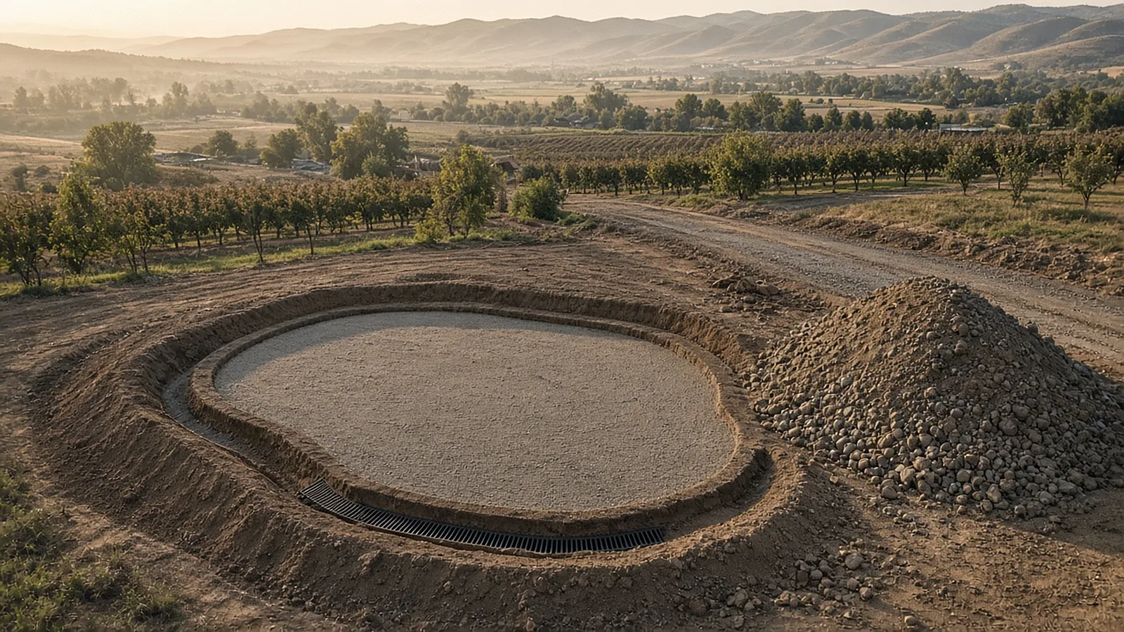 Putting green installation base and contour preparation on an Emmett, Idaho acreage property