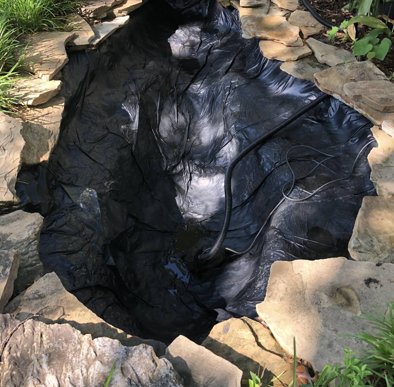 Drainage solution correcting standing water