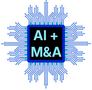 AI + M&A circuit chip emblem