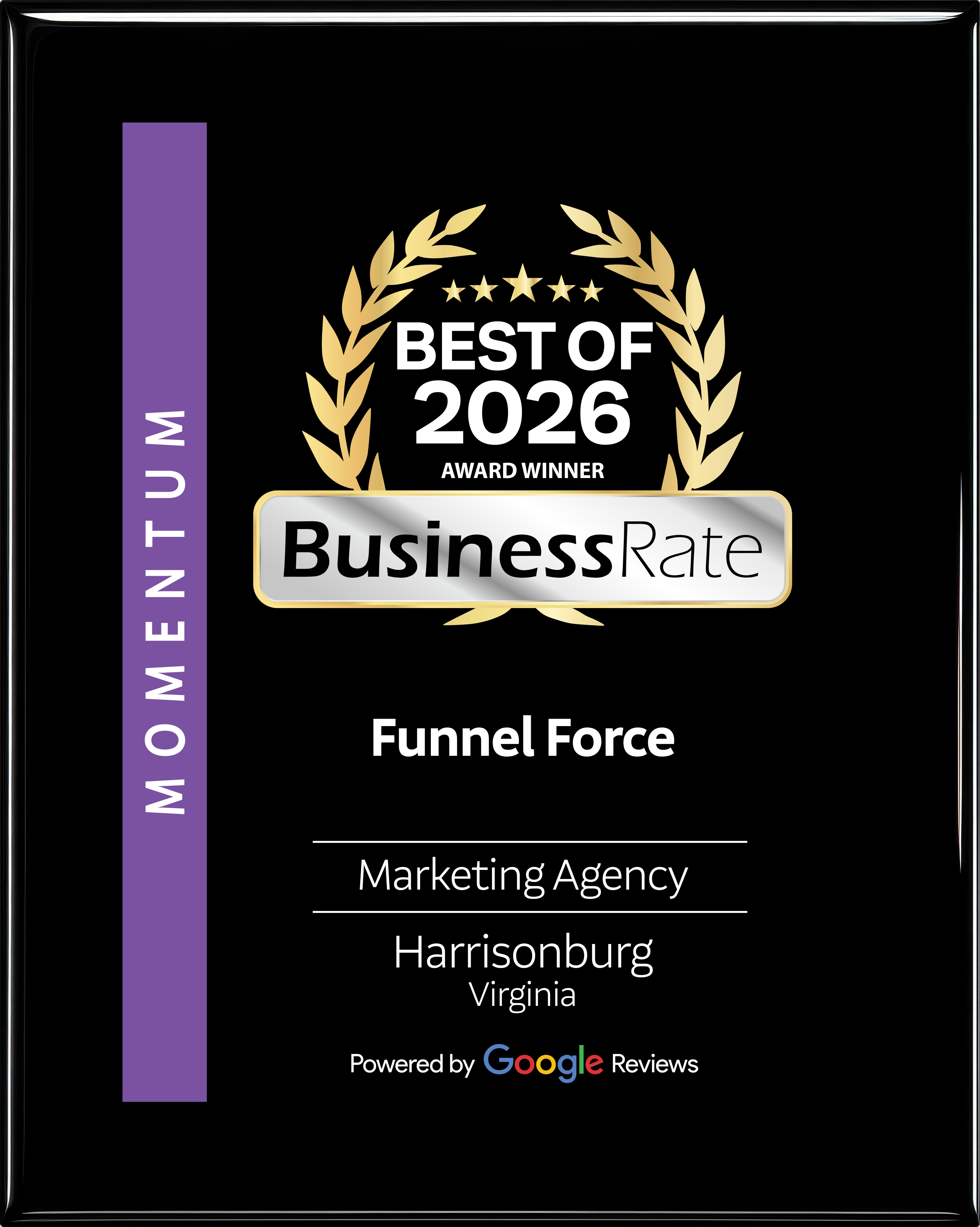 BusinessRate Best of 2026 Award Winner — Marketing Agency Harrisonburg Virginia