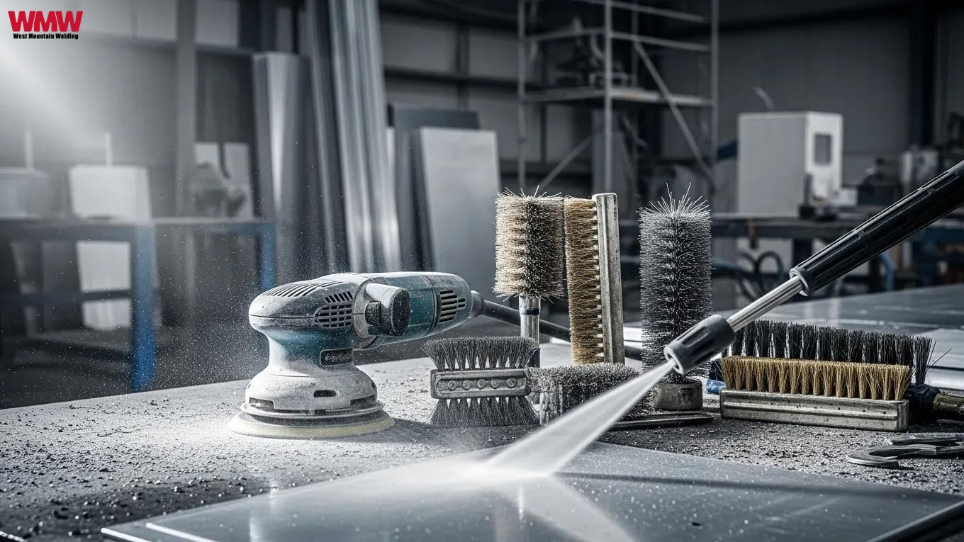 Tools and equipment for effective mechanical cleaning of aluminum surfaces
